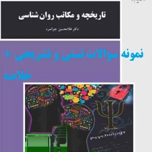 770 نمونه سوال تستی + 700 سوال تشریحی + خلاصه فصل‌به‌فصل کتاب تاریخچه و مکاتب روانشناسی دکتر جوانمرد با قابلیت سرچ. نسخه PDF کاملاً قابل چاپ!